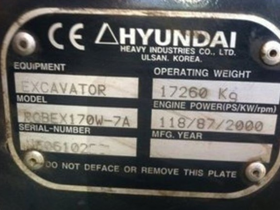 Колесный экскаватор Hyundai 170W-7A купить в компании Рабочие Машины