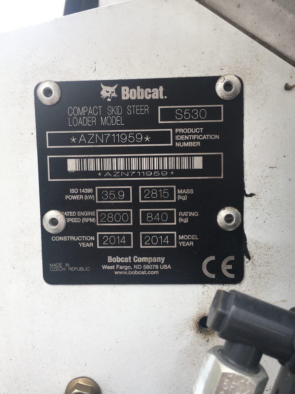 Мини - погрузчик с бортовым поворотом BOBCAT 530 2014 года купить в компании Рабочие Машины