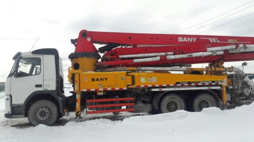 Автобетоносмеситель Sany SY5296THB (серия №213) на шасси Volvo FM40064R B2 2013 г купить в компании Рабочие Машины