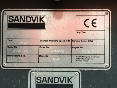 Конусная дробилка SANDVIK QH331 2013 года купить в компании Рабочие Машины
