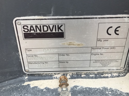 Грохот SANDVIK QA440 (Extec S-6) 2012г купить в компании Рабочие Машины